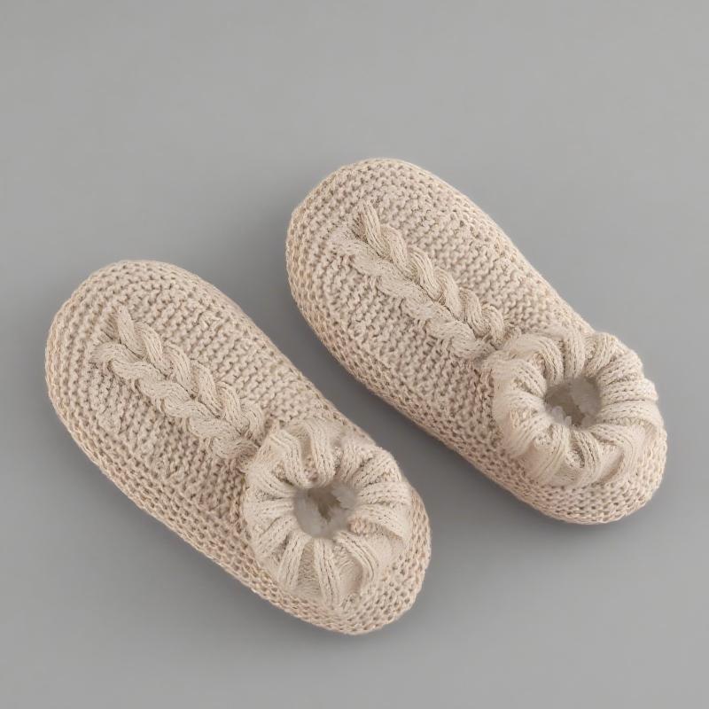 Chaussons homme en maille tricotée — semelle souple