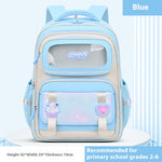 Cartable primaire à fenêtre transparente — dos matelassé