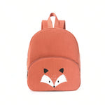 Sac à dos maternelle en velours côtelé, tête d’animal