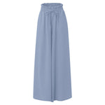 Jupe-culotte longue à taille élastique et cordon