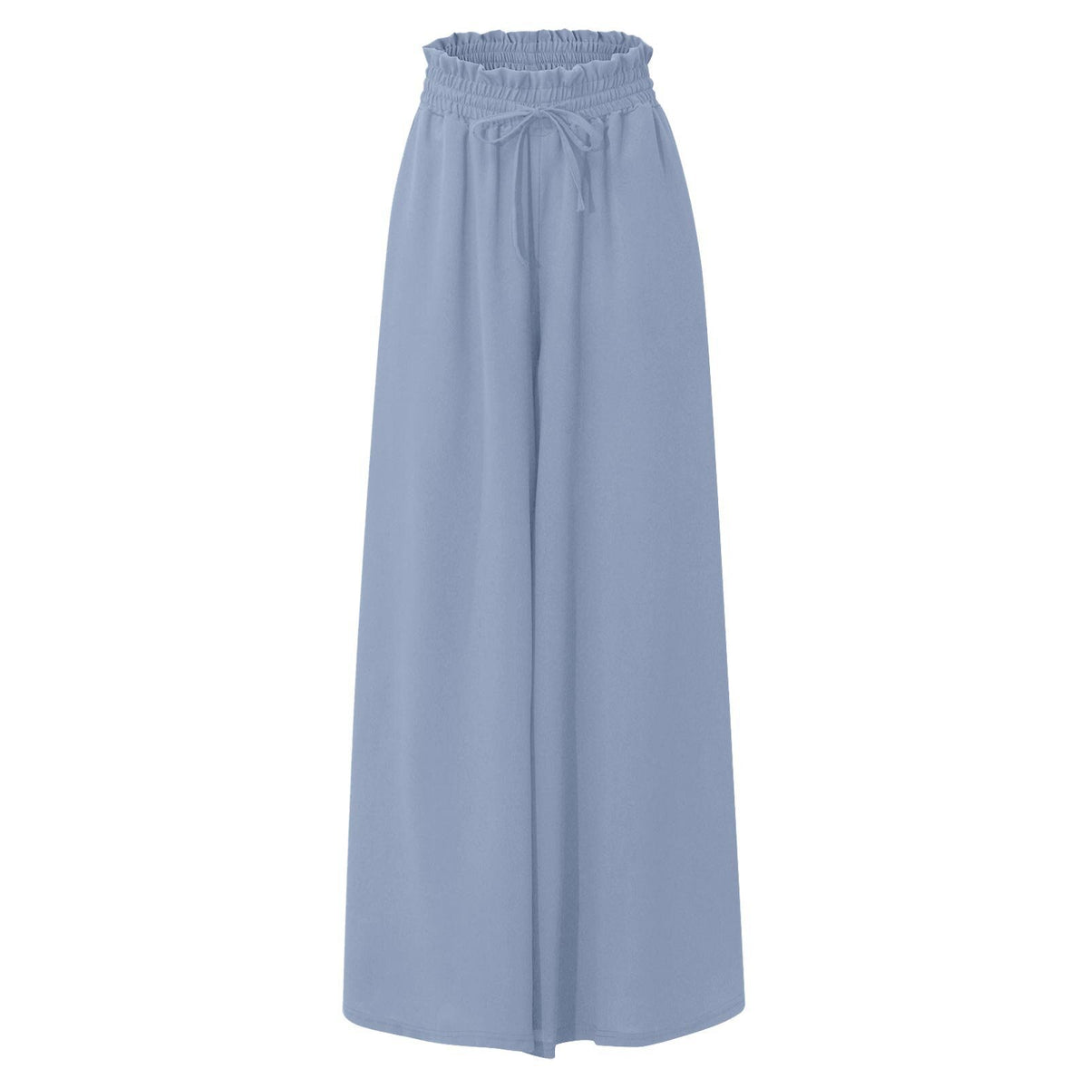 Jupe-culotte longue à taille élastique et cordon