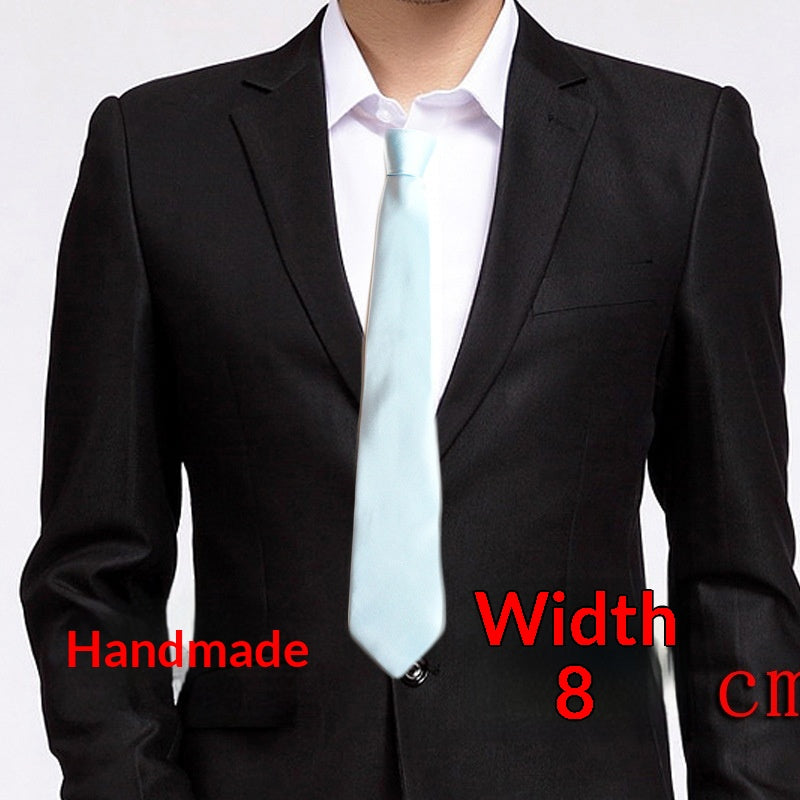 Cravate homme 8 cm — nouage main, coloris unis — coloris