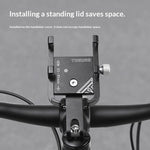 Support téléphone vélo en aluminium — verrou six griffes, 55 à 95 mm