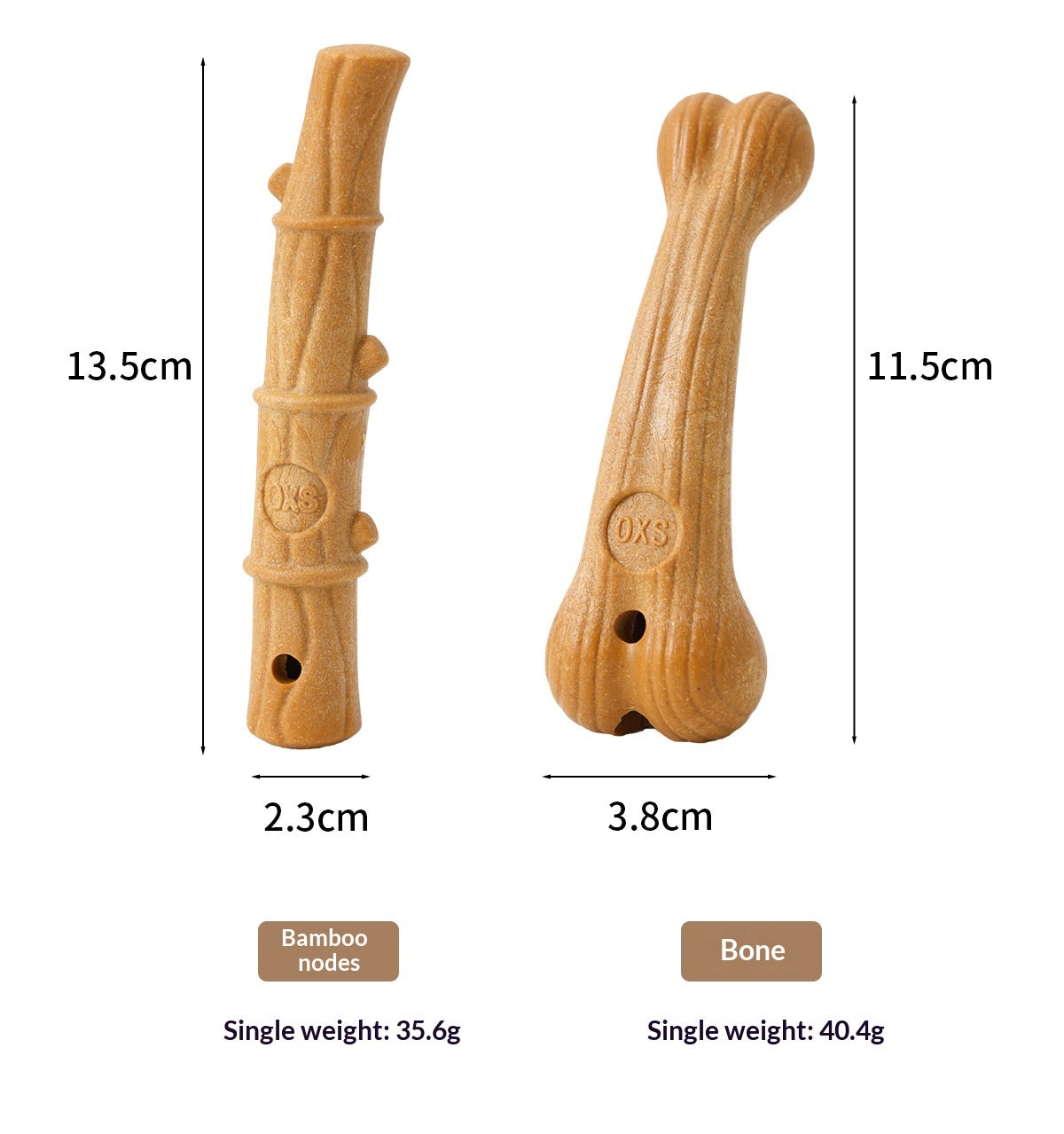 Bâton à mâcher creux pour chien — à garnir de friandises