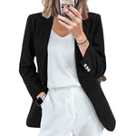 Blazer en velours côtelé sans boutons — coupe longue ajustée