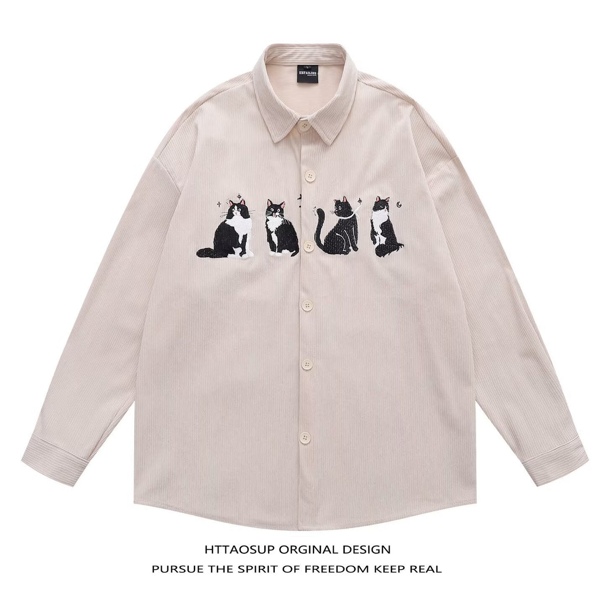 Chemise homme décontractée coupe large — mi-saison