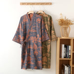 Peignoir kimono long en gaze de coton