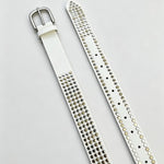 Ceinture noir et blanc à ligne minimaliste