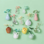 Mini vases magnétiques en céramique, lot de cinq — coloris
