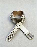 Ceinture noir et blanc à ligne minimaliste
