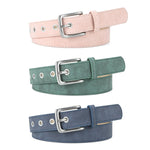 Ceinture femme mate à boucle ardillon — surface résistante