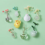 Mini vases magnétiques en céramique, lot de cinq — coloris