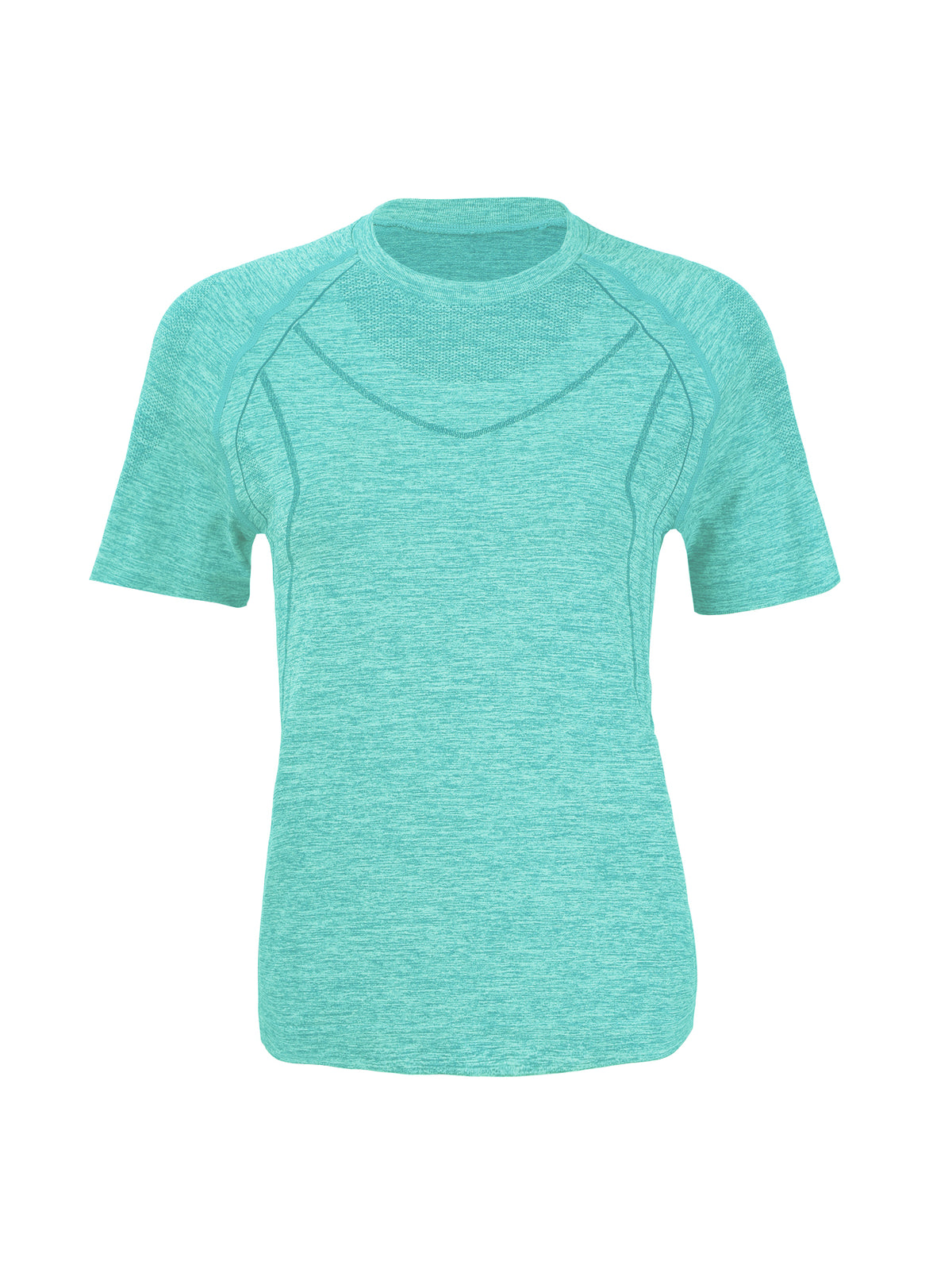 T-shirt de sport sans coutures — maille respirante chinée — coloris