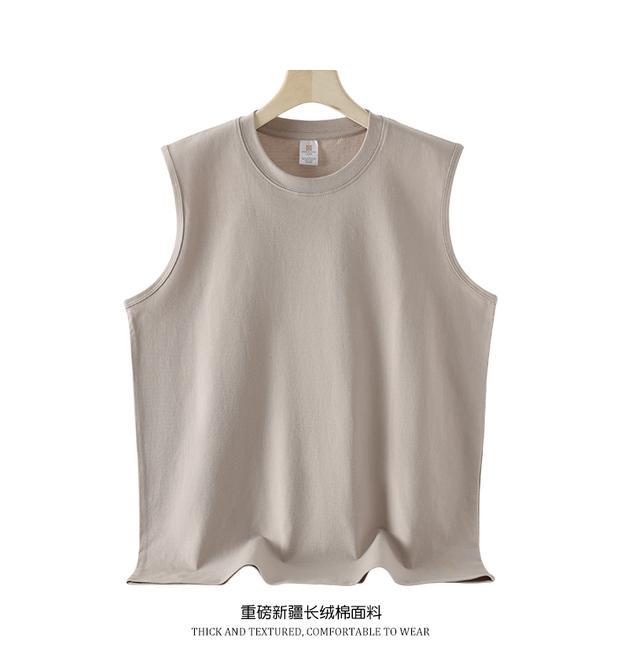 Débardeur homme uni, coupe ample — coton d’été — coloris