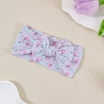 Bandeau bébé à nœud en nylon souple — 16 × 8 cm — coloris