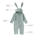 Combinaison à capuche oreilles de lapin — bébé