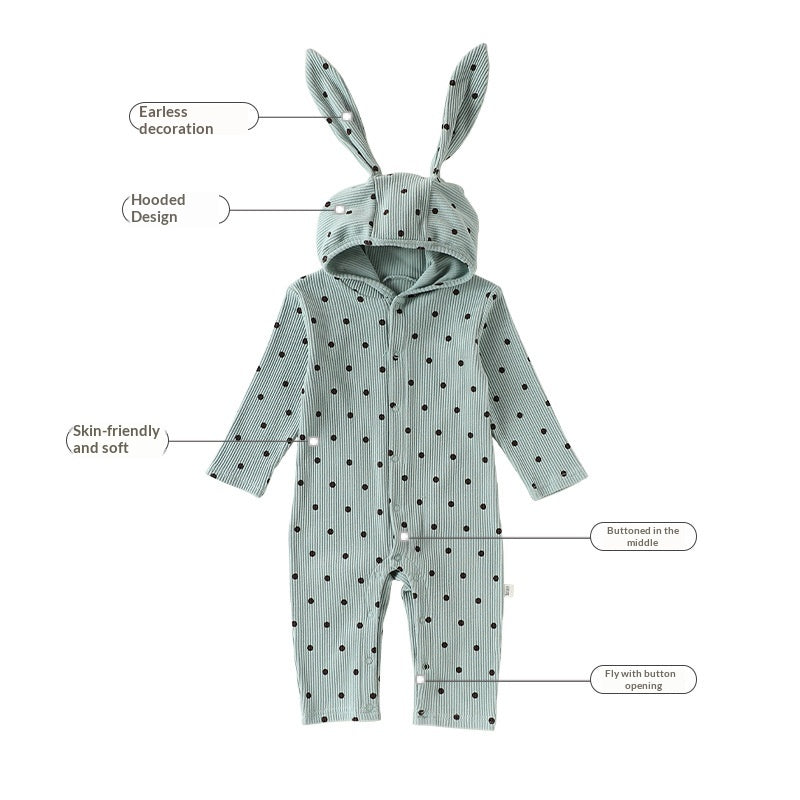 Combinaison à capuche oreilles de lapin — bébé