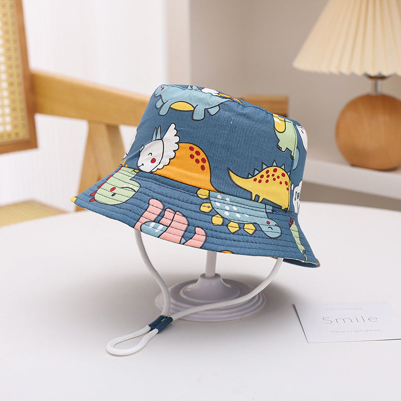 Bob bébé réversible en coton — jugulaire réglable — coloris
