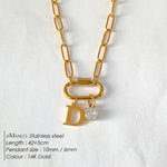 Collier lettre à personnaliser — initiale A à Z, acier inoxy — coloris