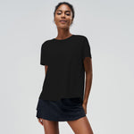 T-shirt de sport ample à séchage rapide — dos plus long