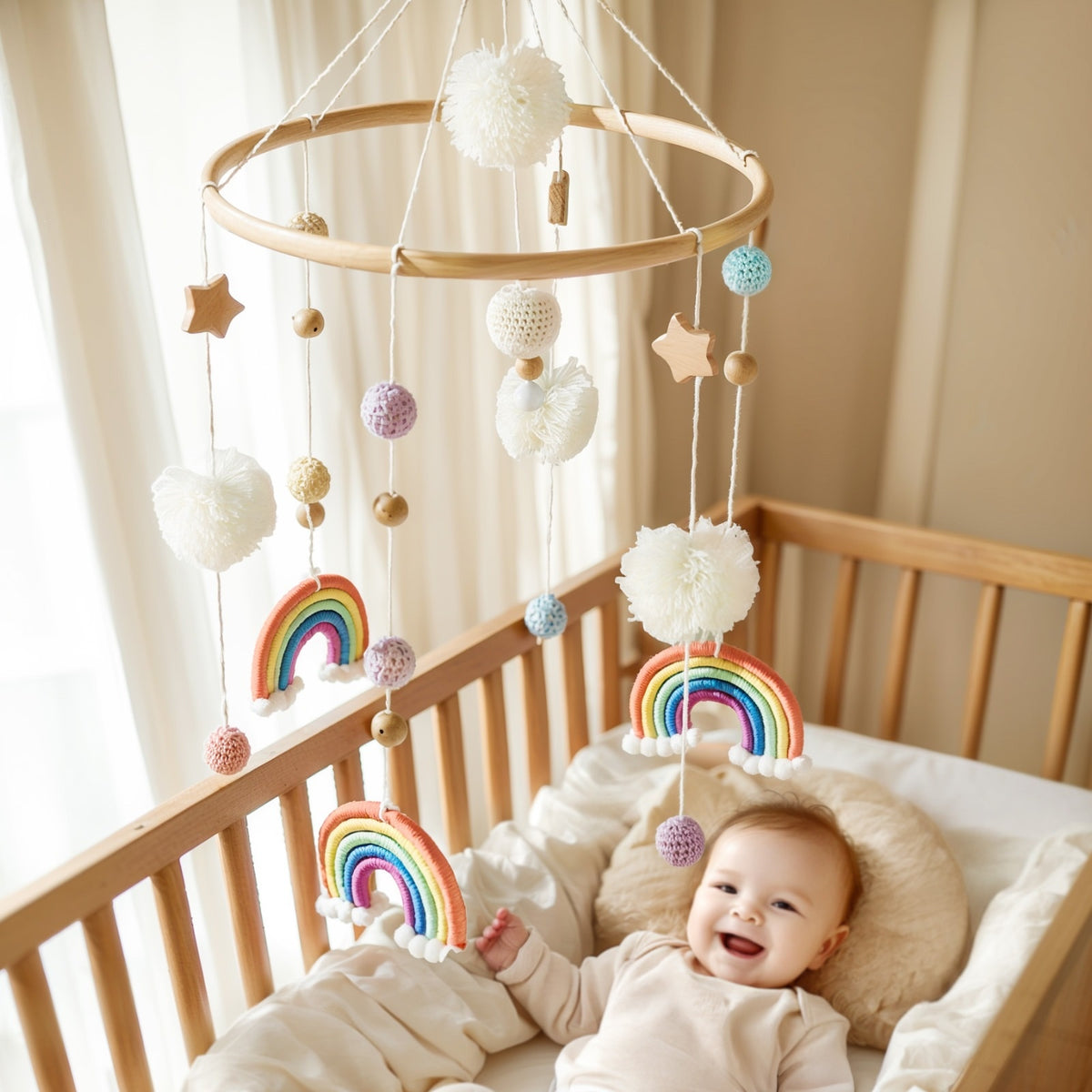 Mobile de lit style nordique — décoration de chambre de bébé