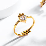 Bague ajustable en acier inoxydable — taille unique — coloris