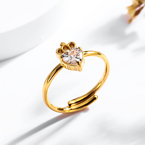 Bague ajustable en acier inoxydable — taille unique — coloris