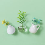 Mini vases magnétiques en céramique, lot de cinq — coloris