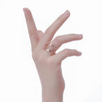 Bague initiale en acier inoxydable plaqué or — lettre au choix