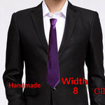 Cravate homme 8 cm — nouage main, coloris unis — coloris