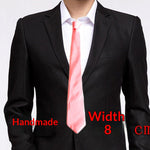 Cravate homme 8 cm — nouage main, coloris unis
