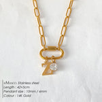 Collier lettre à personnaliser — initiale A à Z, acier inoxy — coloris