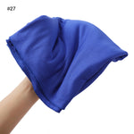 Turban en coton mercerisé grande taille — 33 coloris unis — coloris