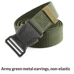 Ceinture homme en toile — boucle à cliquet, longueur ajustab — coloris