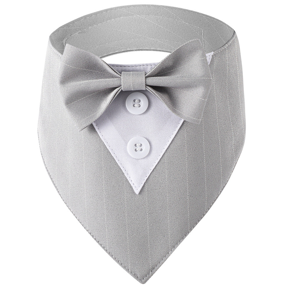 Bandana chien façon smoking — nœud papillon amovible — coloris