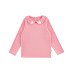 Sous-pull fille à col montant — motif brodé