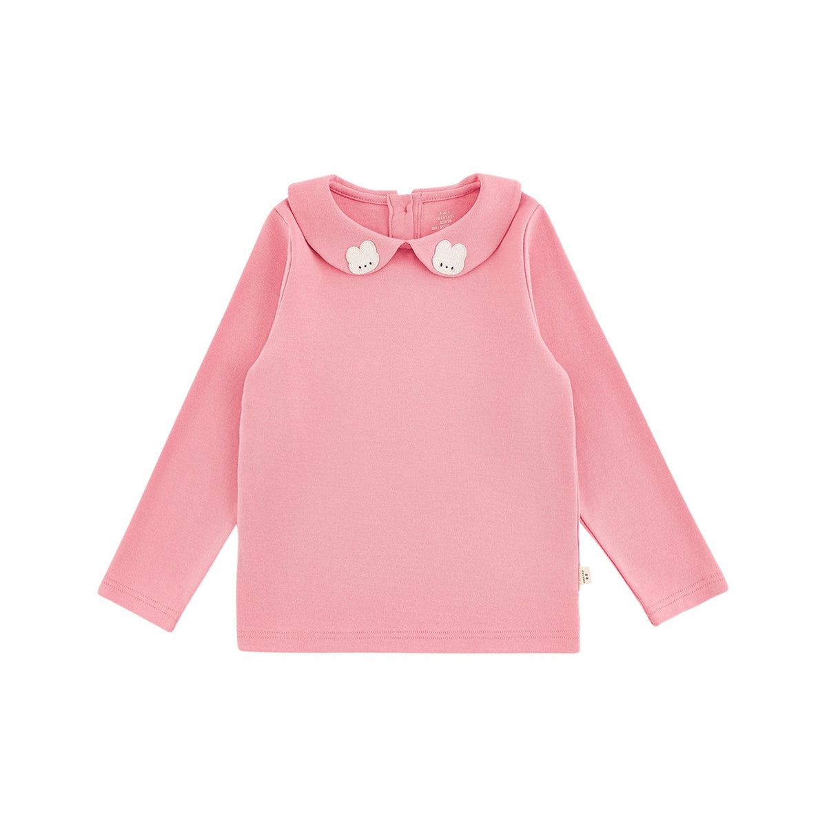 Sous-pull fille à col montant — motif brodé
