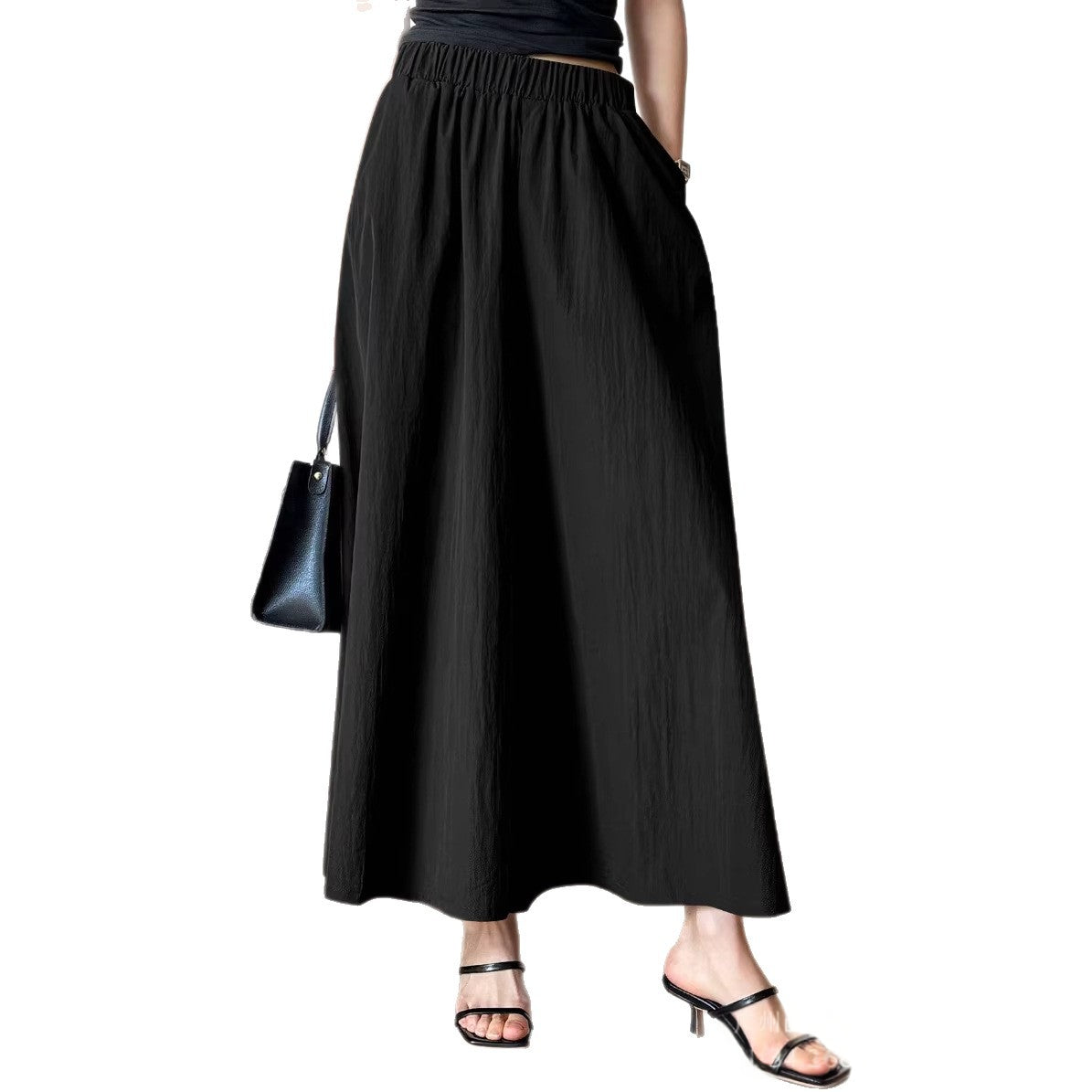 Pantalon jupe très large à taille élastique — tombé fluide