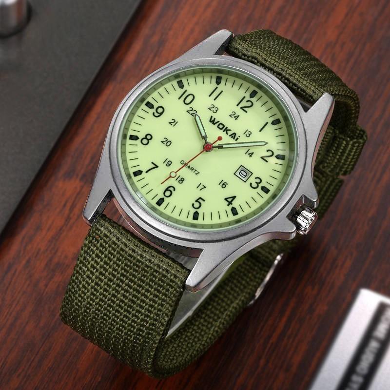Montre homme militaire à bracelet nylon