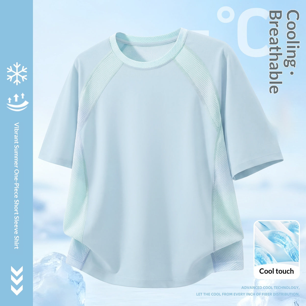 Haut de sport respirant manches courtes — grand enfant