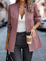 Blazer souple à texture jacquard, coupe droite