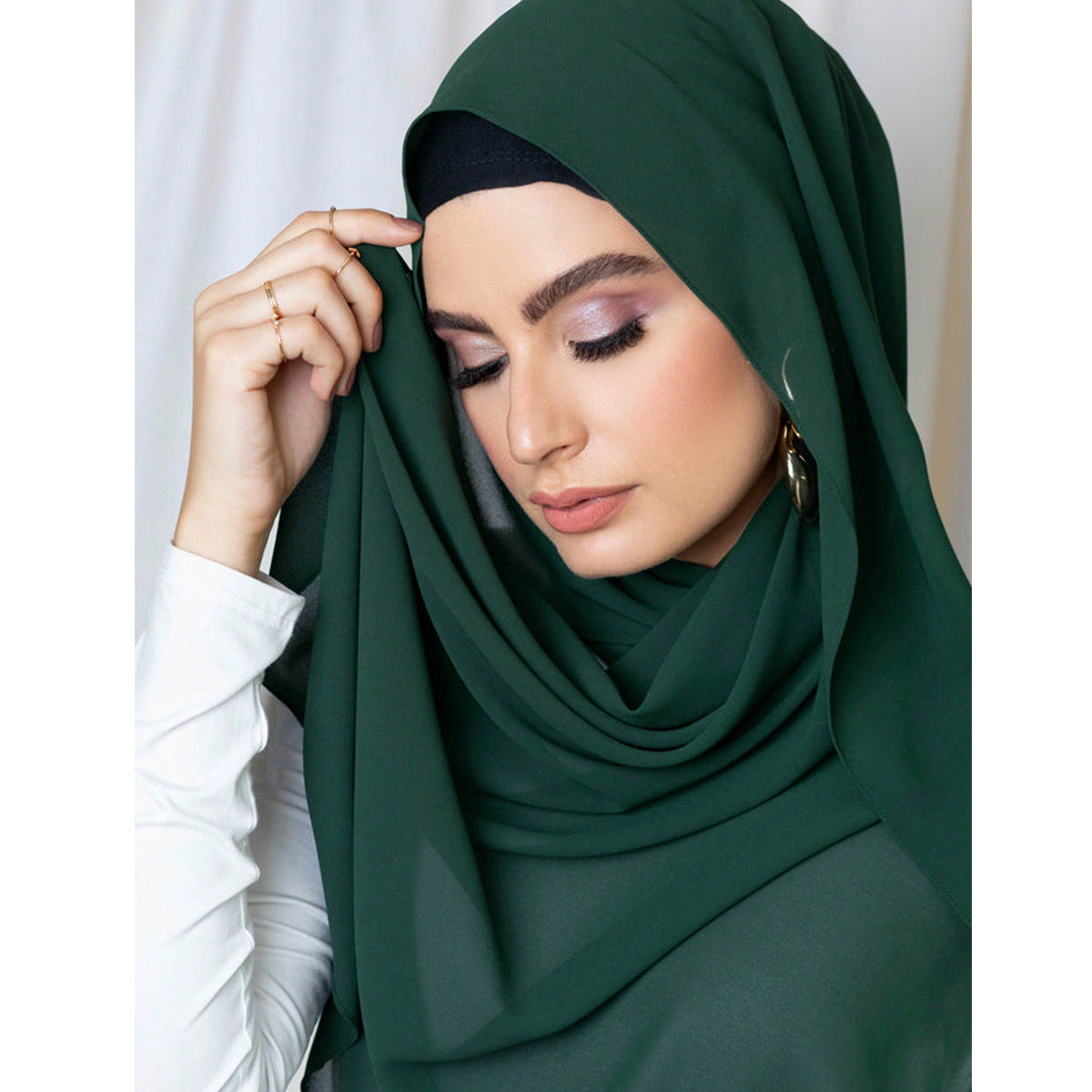 Foulard en mousseline à effet bulles — 8 coloris unis — coloris