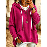 Sweat à capuche en maille gaufrée — coupe large
