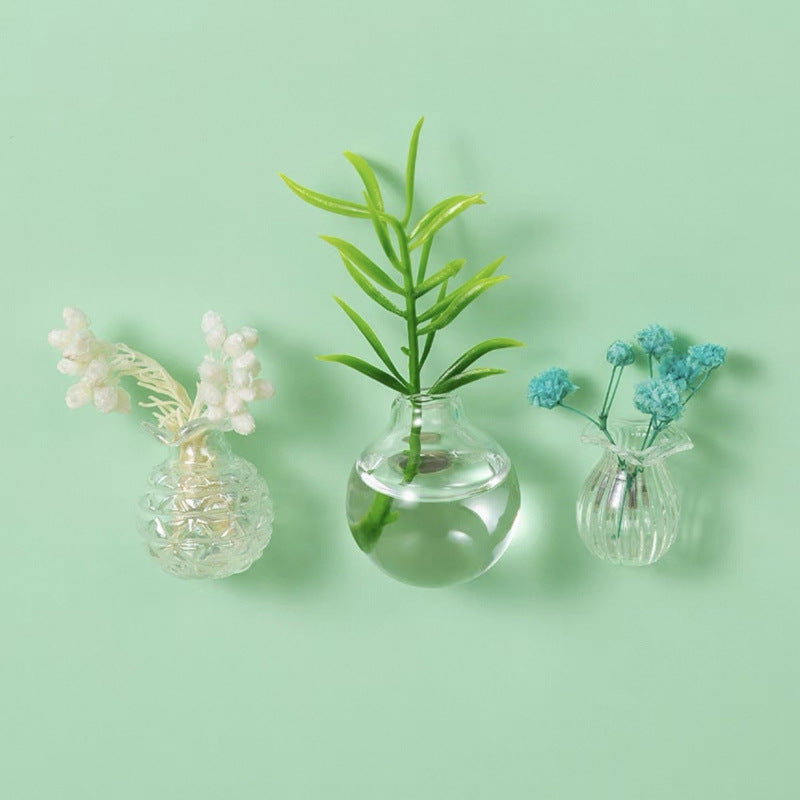 Mini vases magnétiques en céramique, lot de cinq — coloris