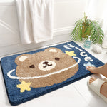 Tapis de bain floqué à motif animalier — coloris