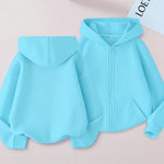 Sweat à capuche zippé enfant — fille ou garçon