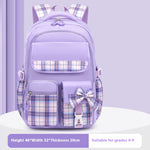 Cartable à carreaux et nœud — petit ou grand format — coloris