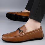 Mocassins homme à mors métallique — semelle souple à picots