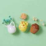 Mini vases magnétiques en céramique, lot de cinq — coloris
