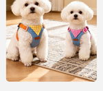 Harnais chiot en jean avec bandana, réglable